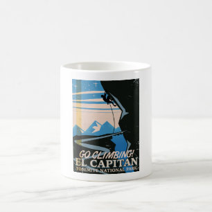 Caneca De Café Cartaz de viagem vintage El Capitan