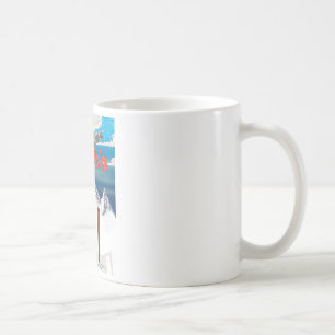 Caneca De Café Cartaz de viagem vintage Esqui Áustria