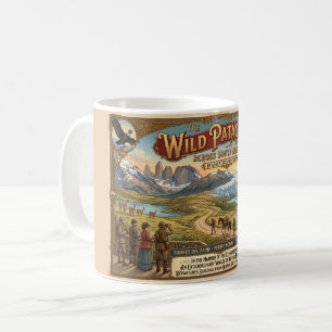 Caneca De Café Cartaz de Viagem Vintage Patagônia Era da Exploraç