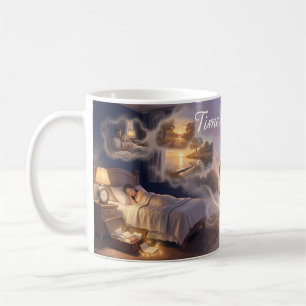 Caneca De Café Cartaz do Mundo de Paz e Maravilha do Arco-íris