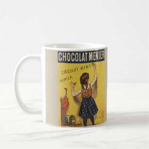 Caneca De Café Cartaz Francês Vintage Chocolat Menier Arte Bouiss