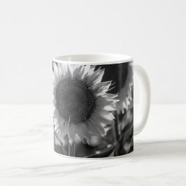 Caneca De Café Cartaz - Girassóis Monocromáticos