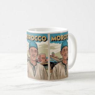Caneca De Café Cartaz viagem no Marrocos com presente de homem lo