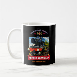 Caneca De Café Cartaz Vintage da Locomotiva a Vapor Flying Scotsm