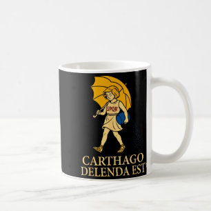 Caneca De Café Carthago Delenda Est Vestuário Divertido de Histór