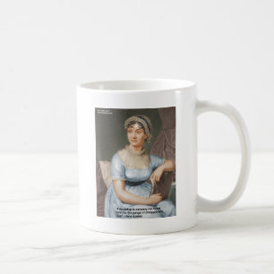 Caneca De Café Cartões de Citação e Presentes Jane Austen Love Fi