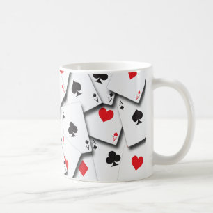 CANECA DE CAFÉ CARTÕES DE JOGO DOS ÁSS
