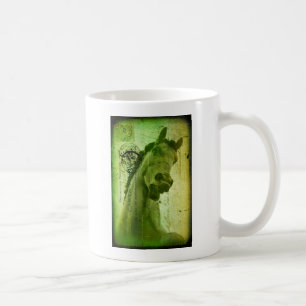 Caneca De Café Cartões postais semelhantes a cavalos Grunge