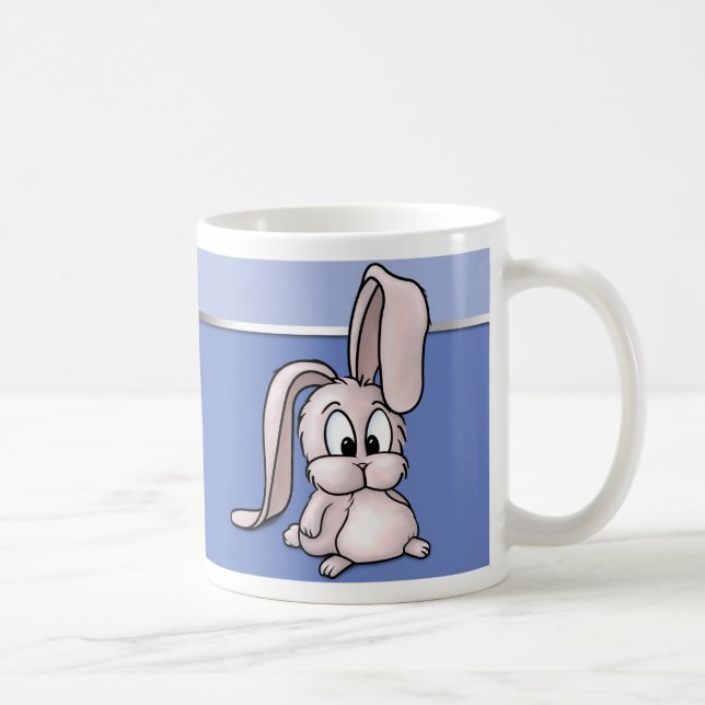 Caneca De Café Cartografia de coelho rosa-claro (Direita)