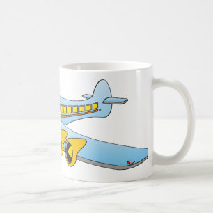 Caneca De Café Cartografia do Jet O de Passageiro Azul