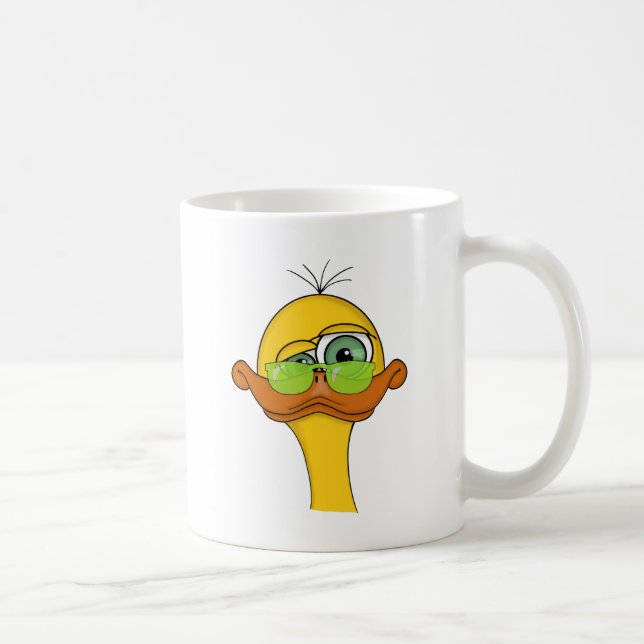 Caneca De Café Cartografia Engraçado de Pato Ímpar (Direita)