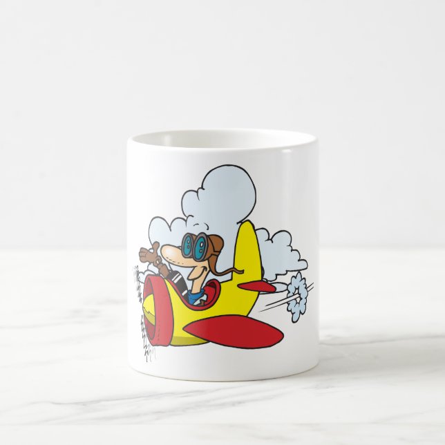 Caneca De Café Cartoon Airplane Mug (Centro)