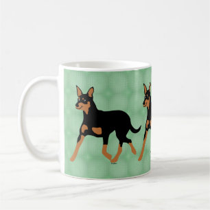 Caneca De Café Cartoon australiano Kelpie Trotting 2