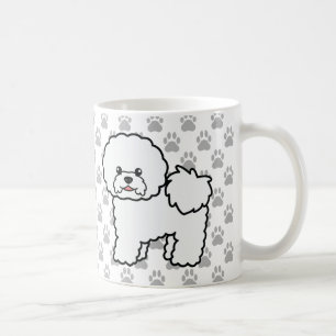 Caneca De Café Cartoon Bichon Frise Cães E Cinzas Cães