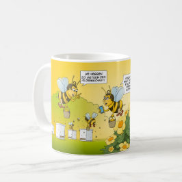 Caneca De Café Cartoon; bijeenkomst en zoom meeting.