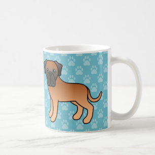 Caneca De Café Cartoon Bonito Apricot Cães Mastiff Ingleses Antig