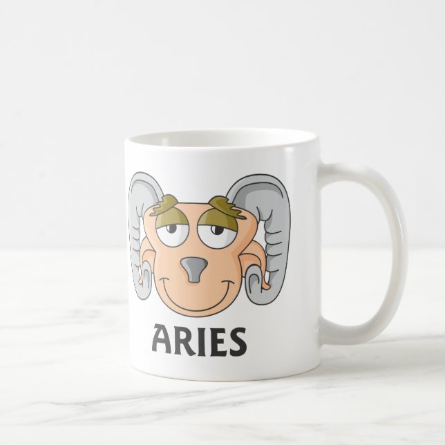 Caneca De Café Cartoon Bonito Aries Ram (Direita)