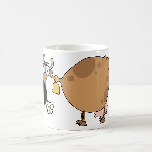 Caneca De Café Cartoon Brown Cow (Criador carregado)
