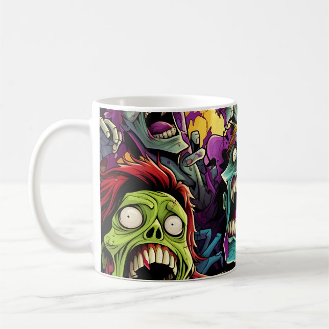 Caneca De Café Cartoon Comic Zombies MUG (Esquerda)