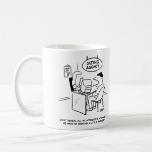Caneca De Café Cartoon da Agência de Namorando Engraçado em um
