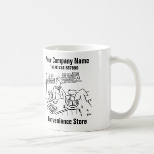 Caneca De Café Cartoon da Loja de Conveniência