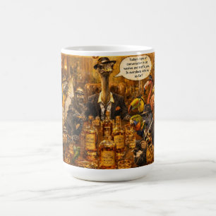 Caneca De Café Cartoon da Máfia Aviária – Humor da Família Mafios