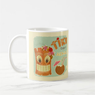 Caneca De Café Cartoon de abacaxi com Bar de Aloha Cute Tiki