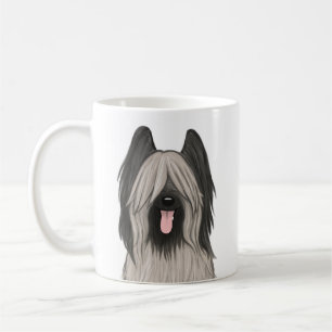 Caneca De Café Cartoon de Briard Cachorro Pet Lover