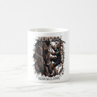 Caneca De Café Cartoon de Cabra Motivacional para Escalada em Roc