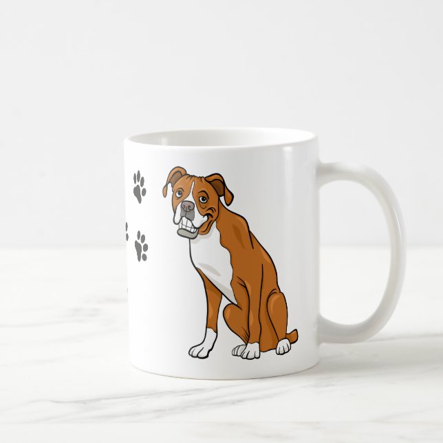 Caneca De Café Cartoon de cachorrinho fofo Boxer (Direita)