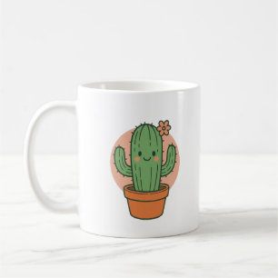 Caneca De Café Cartoon de Cactus Cujo PNG Kawaii Plant Clipart