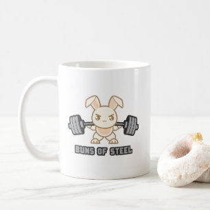 Caneca De Café Cartoon De Coelhinho Da Workout - Pedras De Aço, A