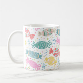 Caneca De Café Cartoon de cores festivas multicolores