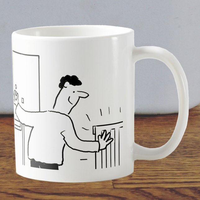 Caneca De Café Cartoon de Engenheiro de canalização e aquecimento (Criador carregado)
