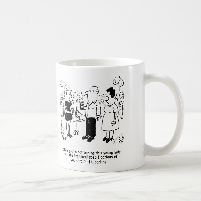 Caneca De Café Cartoon de especificações de empilhadeira. (Direita)