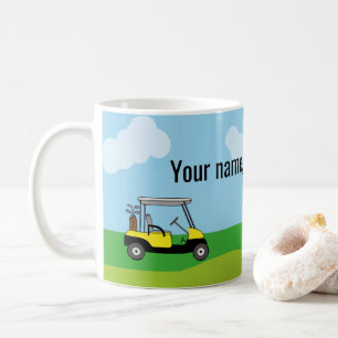 Caneca De Café Cartoon de Golf Course Personalizado