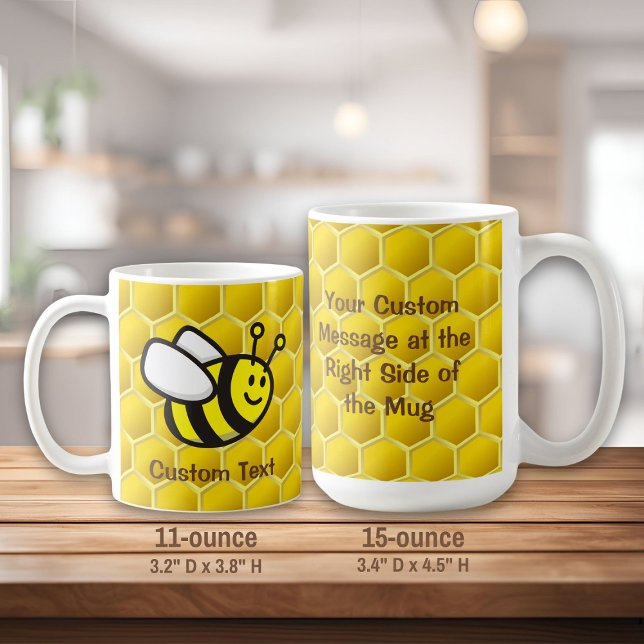 Caneca De Café Cartoon de Honeybee (Criador carregado)