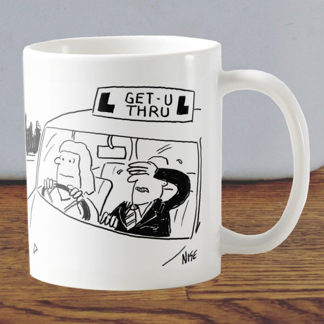 Caneca De Café Cartoon de instrutor ou examinador (Criador carregado)