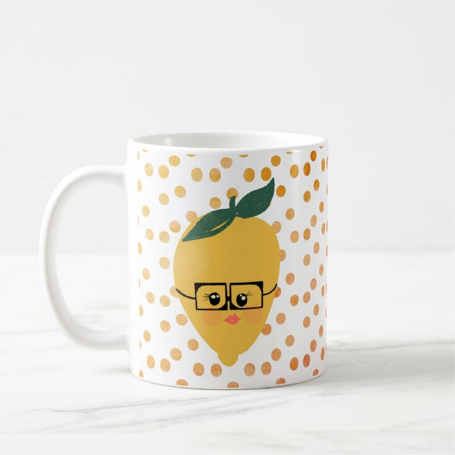 Caneca de Café Cartoon de Limão de Verão (Esquerda)