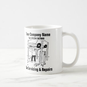 Caneca De Café Cartoon de Manutenção e Reparos de Automóveis