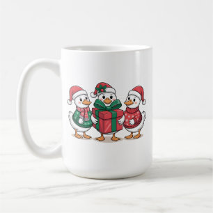 Caneca De Café Cartoon de Patos de Natal Bonitos Art-68105