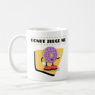 Caneca De Café Cartoon de rosquinha com a citação "rosquinha me j