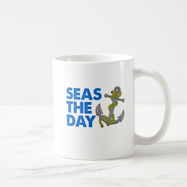 Caneca De Café Cartoon Do Dia Anchor Mug (Direita)