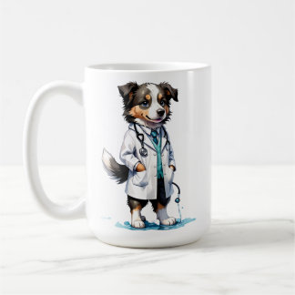 Caneca De Café Cartoon Dog Veterinarian
