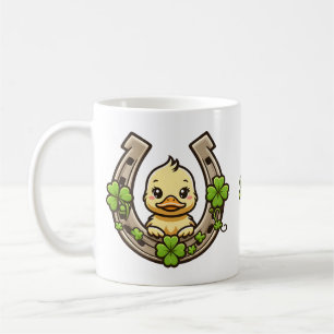Caneca De Café Cartoon Duckling on Celtic Horserrading Mug
