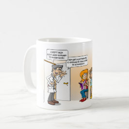Caneca De Café Cartoon; Een geslachtsziekte is goed te behandelen