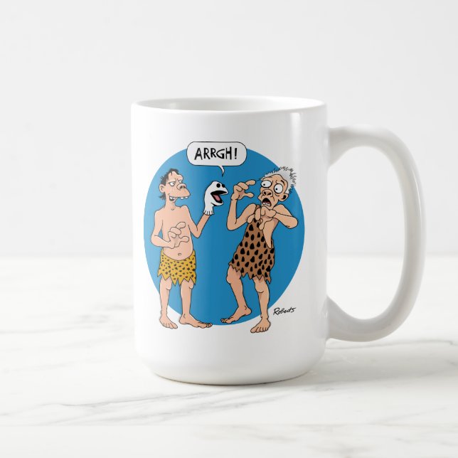 Caneca De Café Cartoon Engraçado (Direita)