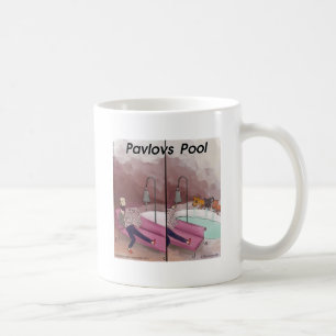 Caneca De Café Cartoon Engraçado do Pool de Pavlov