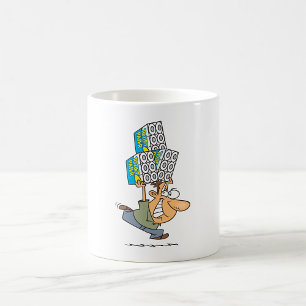 Caneca De Café Cartoon Engraçado Pânico Comprando Papel de Banhei