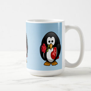 Caneca De Café Cartoon Engraçado Pinguim Dia de os namorados Boni